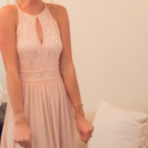 Blush pink special occasion formal dress
